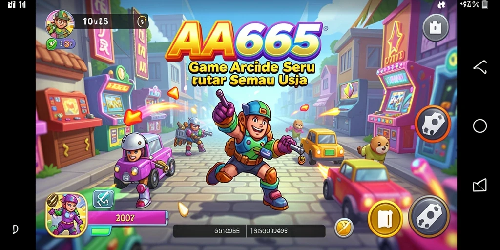 Tampilan gameplay seru dan penuh warna di AA666.