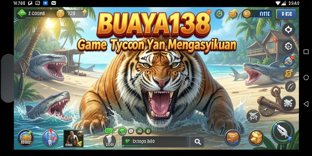 Tampilan gameplay menarik dari BUAYA138 dengan elemen Tycoon.