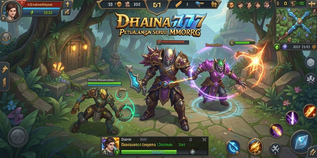 Tampilan gameplay yang mendebarkan dalam dunia MMORPG.