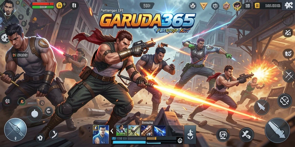Tampilan aksi mendebarkan dalam GARUDA365.