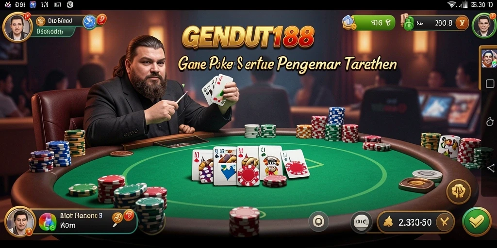 Screenshot GENDUT188 menampilkan gameplay seru poker.