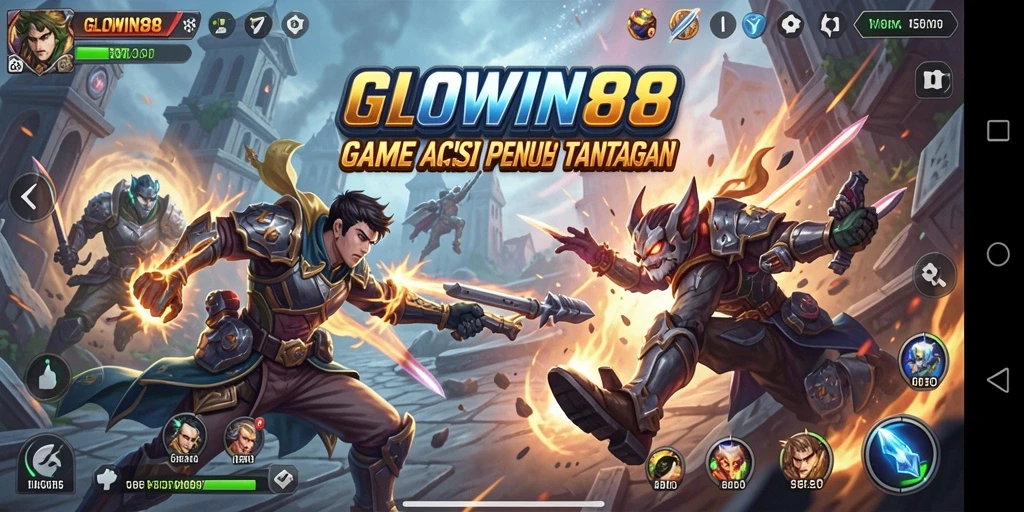 Tampilan gameplay GLOWIN88 yang mendebarkan dan penuh aksi.