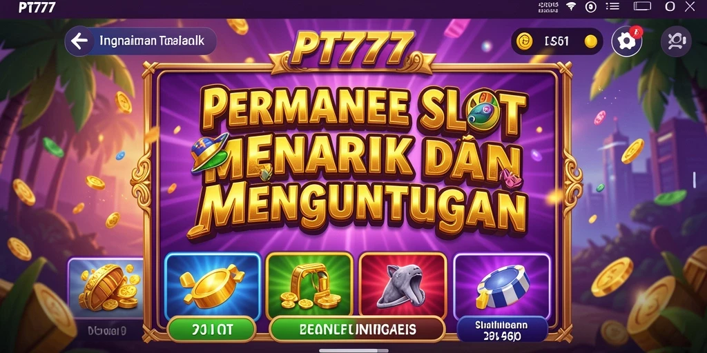 Tampilan gameplay menarik dari PT777 dengan mesin Slot yang beragam.