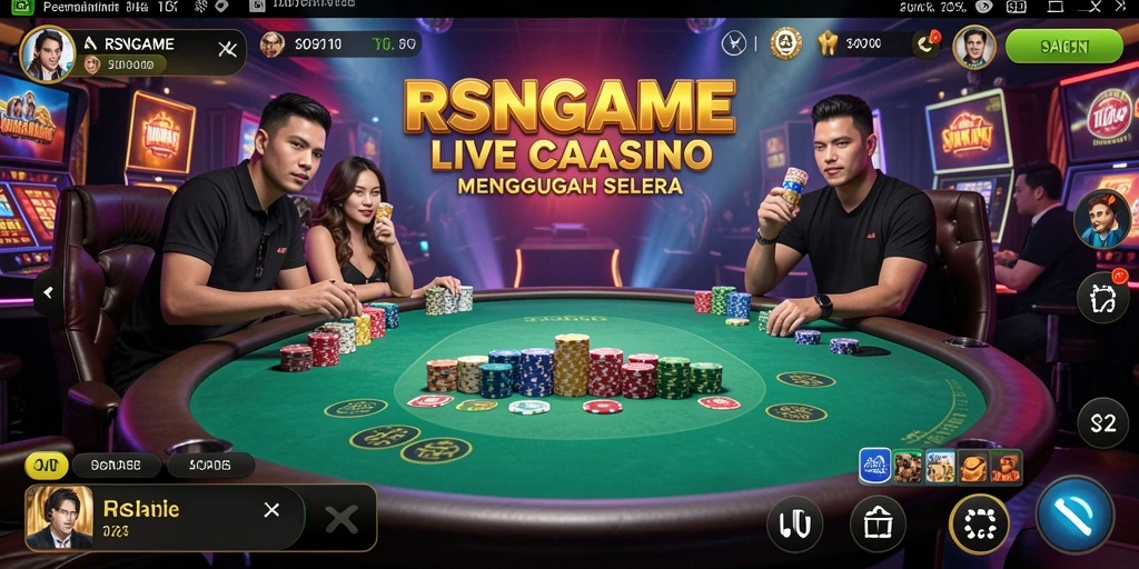 Tampilan gameplay RSNGAME yang menarik dan interaktif di Live Casino.