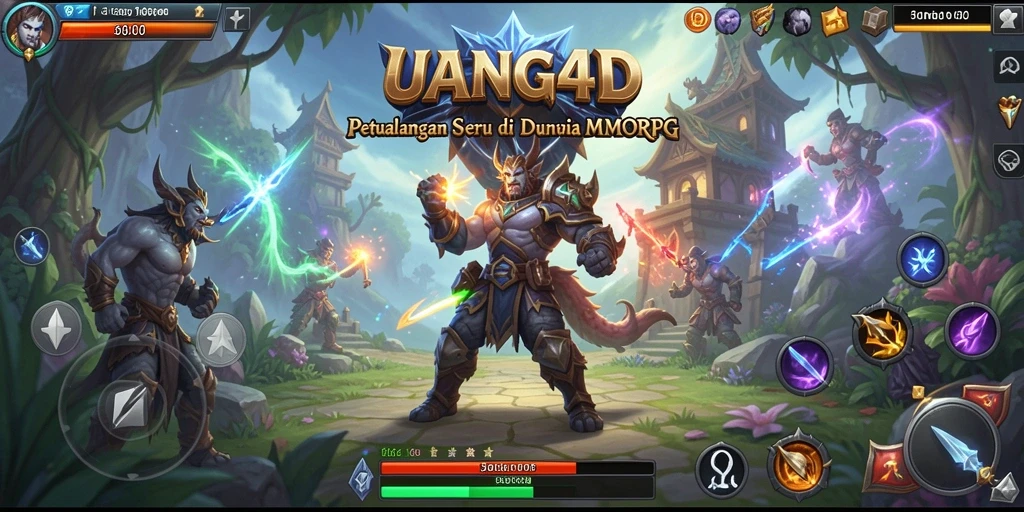 Tangkapan layar UANG4D menampilkan aksi pertarungan seru dalam suasana dunia MMORPG.
