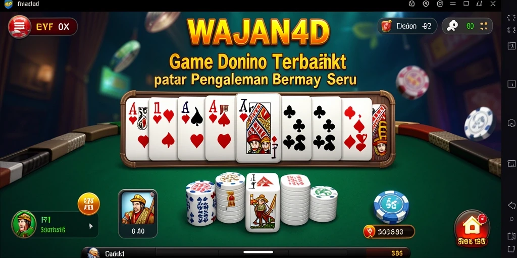 Tampilan gameplay WAJAN4D dengan pemain lain di meja Domino.