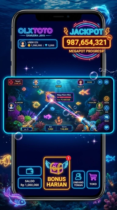 Tampilan utama aplikasi olxtoto di perangkat Android.